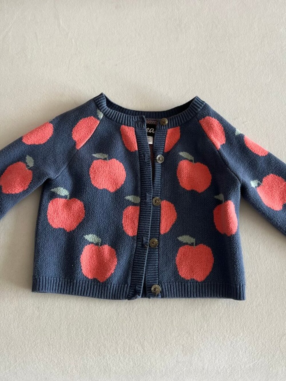 Tea Collection Iconic Cardigan Normandy Apples 3T
